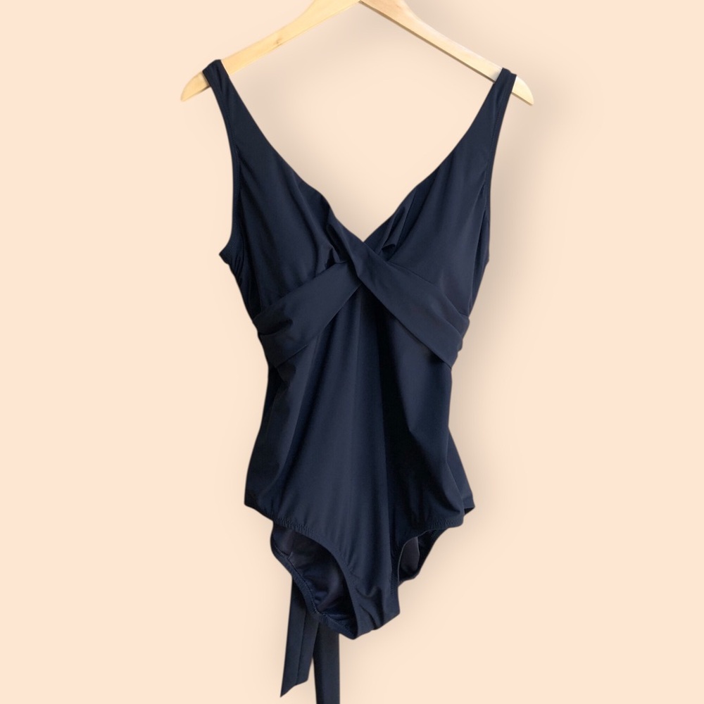 Lands' End Navy One-Piece Swimsuit